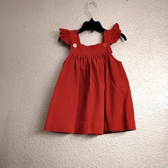 Vintage Toddler's Red Corduroy Pinafore - Picture 2 of 2